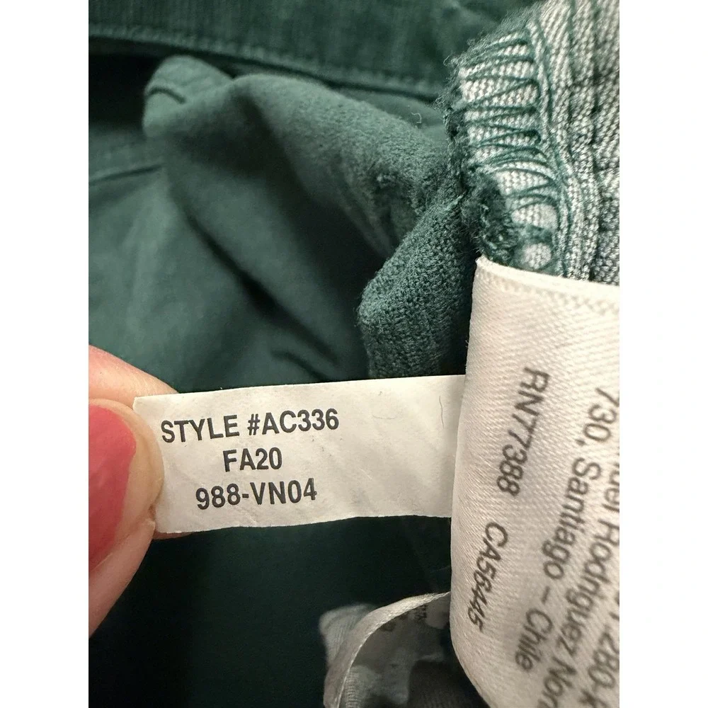 J.Crew Vintage Slim Straight Corduroy Pant Dark Spruce Sz 30 Tall Holiday Goblin